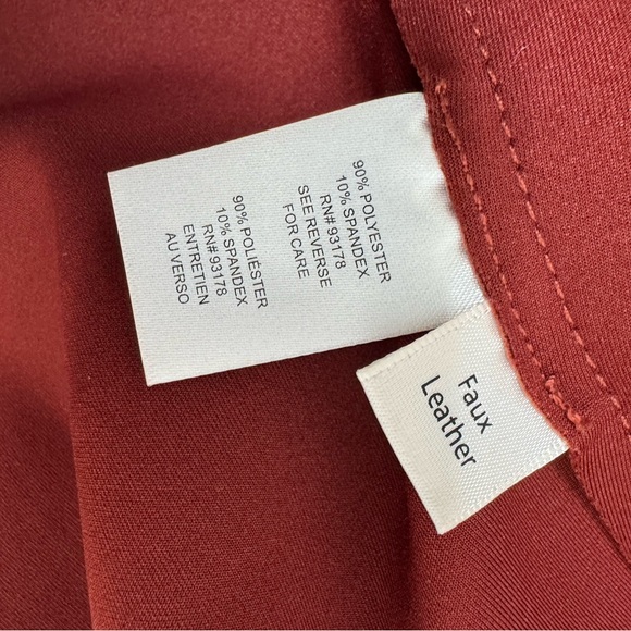 T Tahari Burnt Orange Trench Style Faux Suede Coat, Medium - Picture 4 of 4